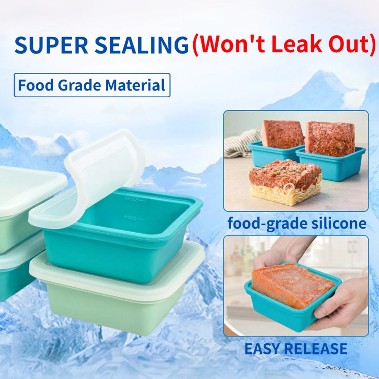 Meal Prep Chia Pudding - Silicone Soup Mold 500ml Freezer Container