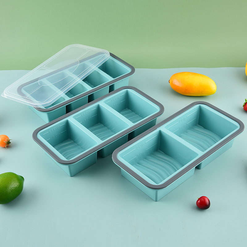 Meal Prep Chia Pudding - 1pc Silicone Food Freezer Tray with