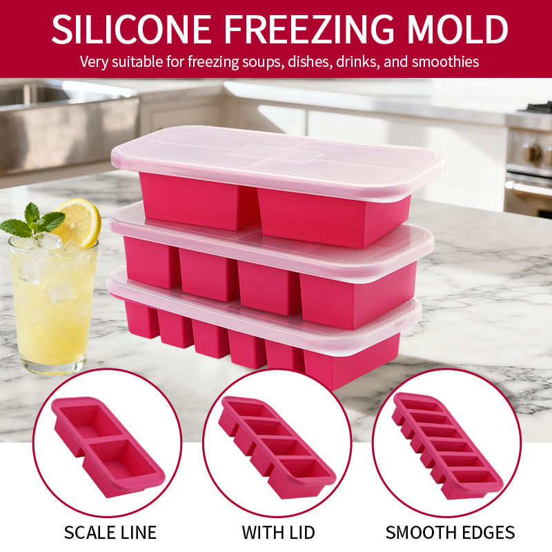 2 Or 3-Piece Silicone Freezer  - Meal Prep Chia Pudding recension och pris