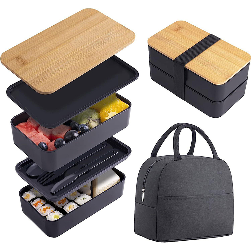 Stackable Bento Box with Utens - Meal Prep Burrito recension och pris
