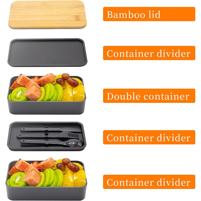 Stackable Bento Box with Utens - Meal Prep Burrito recension och pris