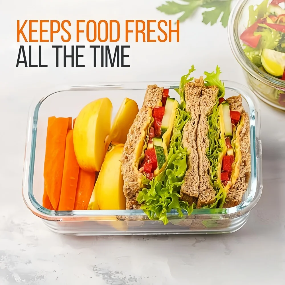BPA-Free Glass Lunch Box Recta - Meal Prep Burrito recension och pris