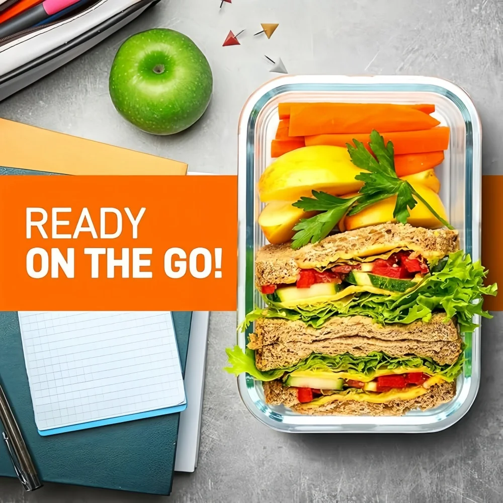 BPA-Free Glass Lunch Box Recta - Meal Prep Burrito recension och pris