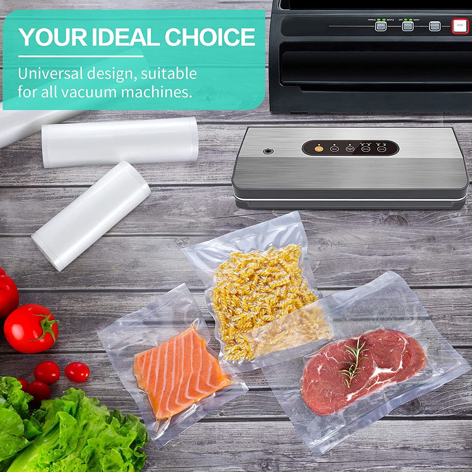 Kitchen Bags For Vacuum Food V - Meal Prep Vacuum Sealer recension och pris