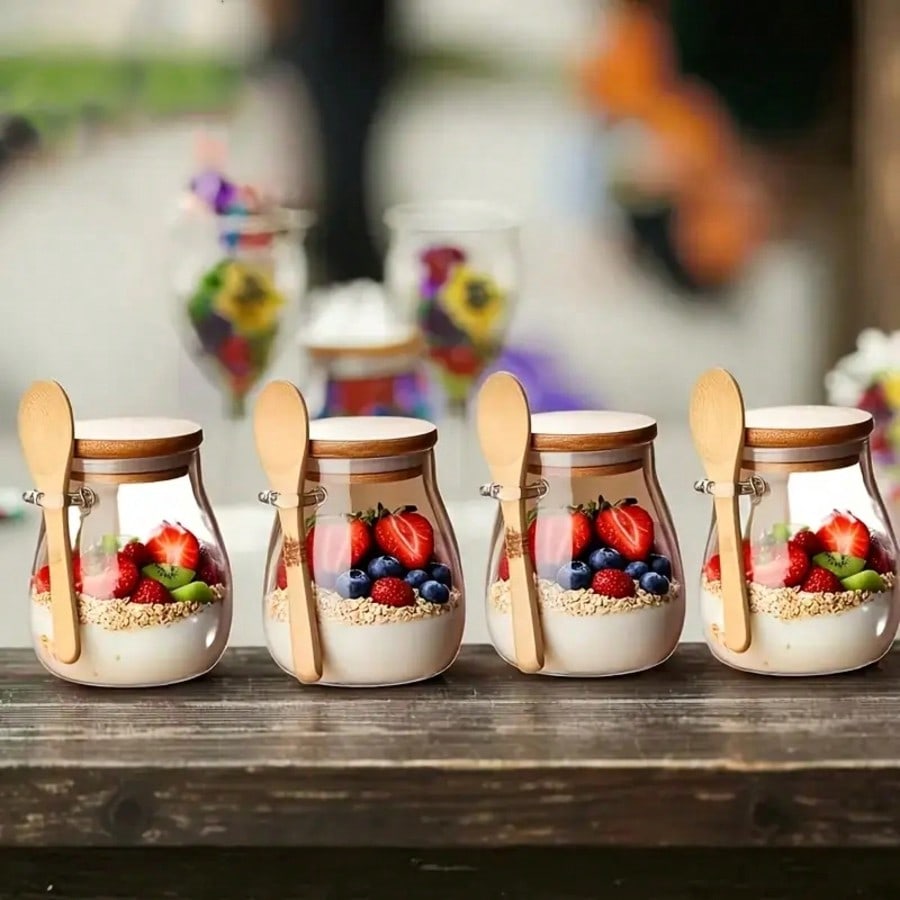 4 Pack Overnight Oats Containe - Meal Prep Yogurt Parfait recension och pris