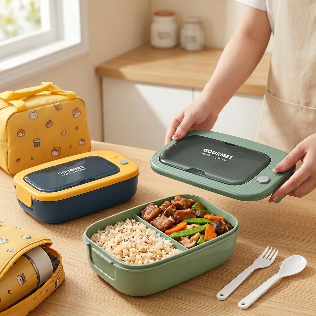 Microwavable Plastic Bento Box - Meal Prep Food recension och pris
