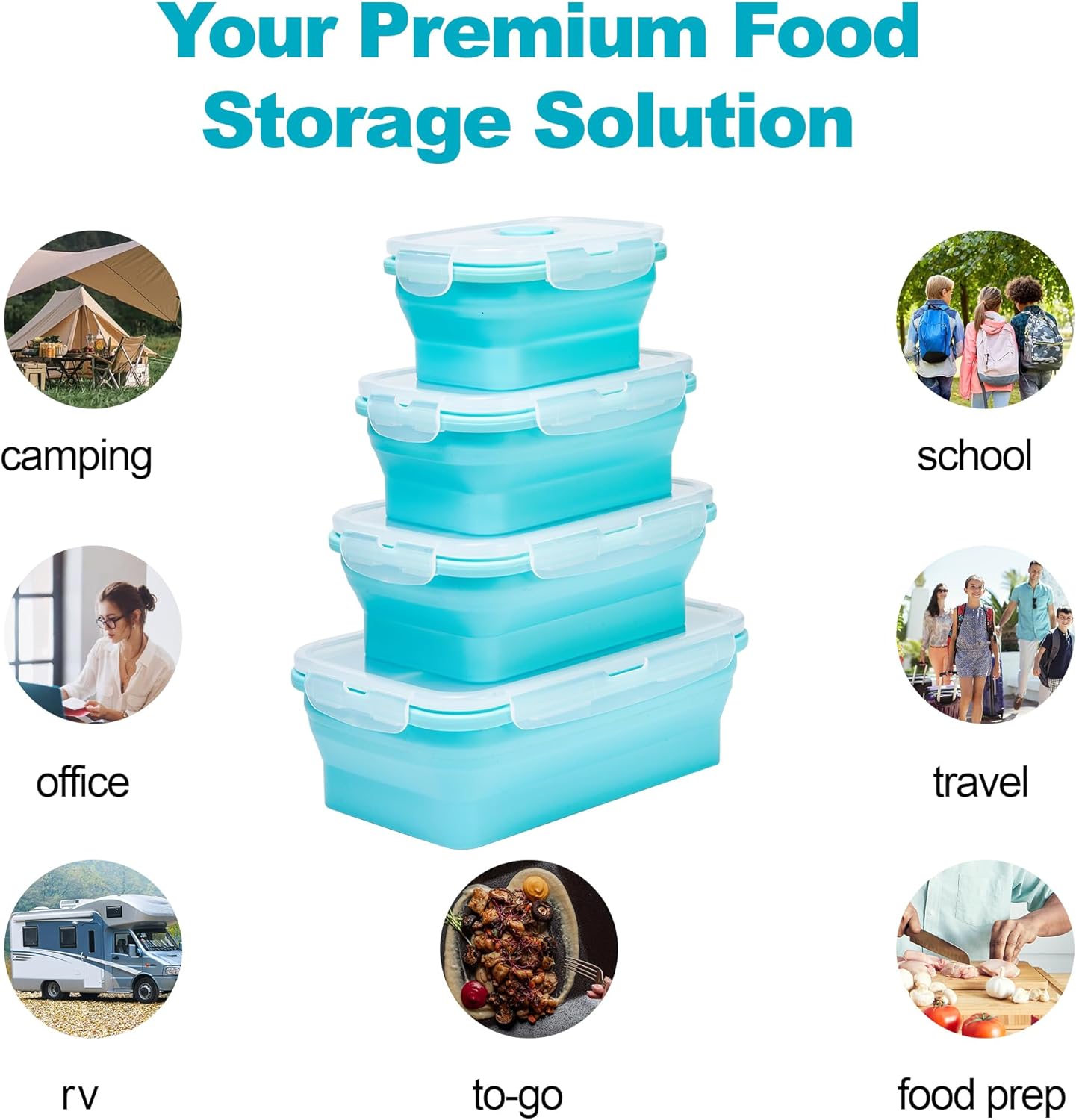 Collapsible Food Storage Conta - Meal Prep Chia Pudding recension och pris