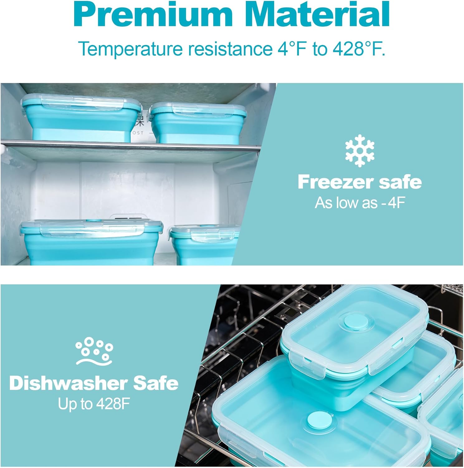 Collapsible Food Storage Conta - Meal Prep Chia Pudding recension och pris