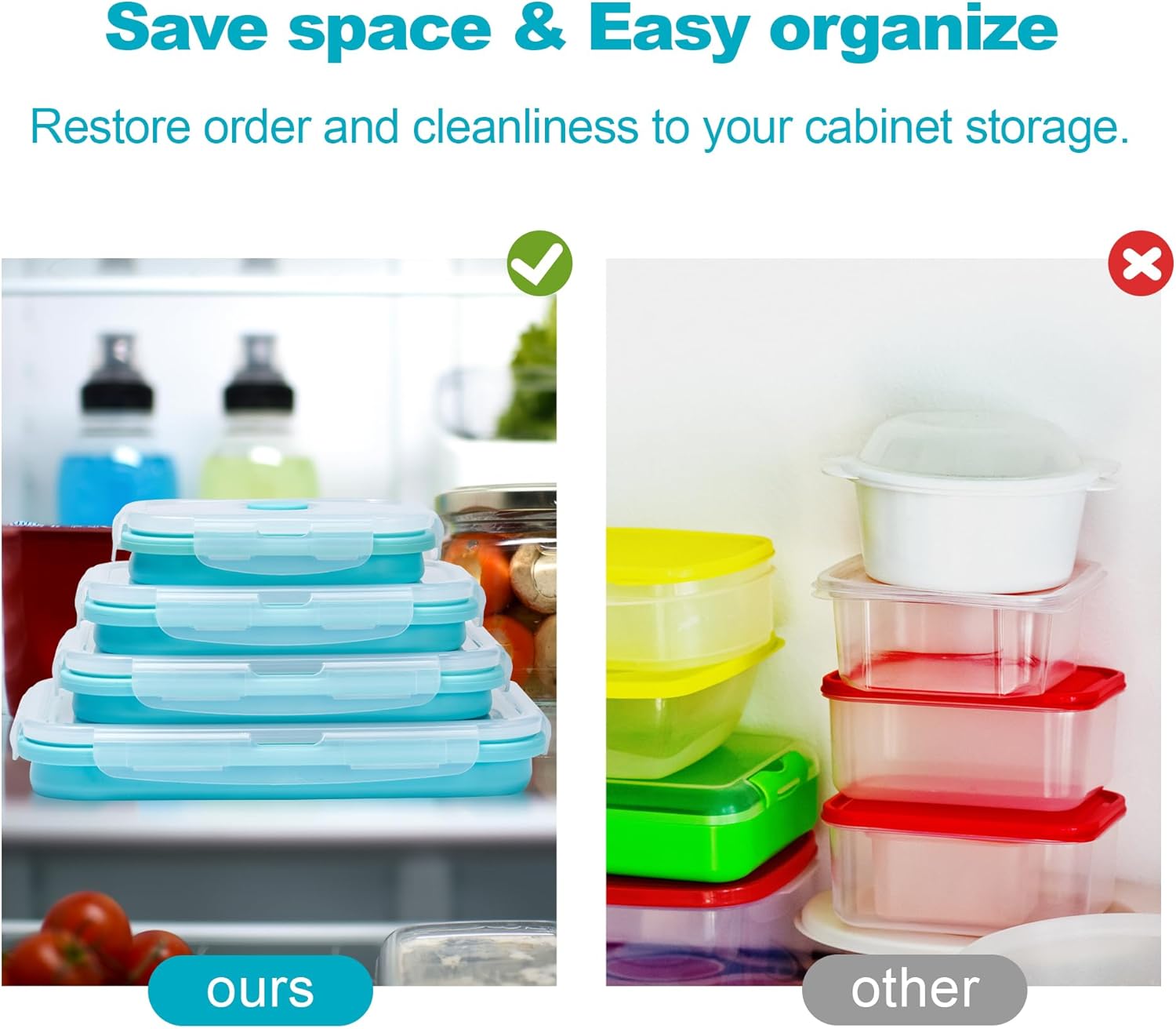 Collapsible Food Storage Conta - Meal Prep Chia Pudding recension och pris