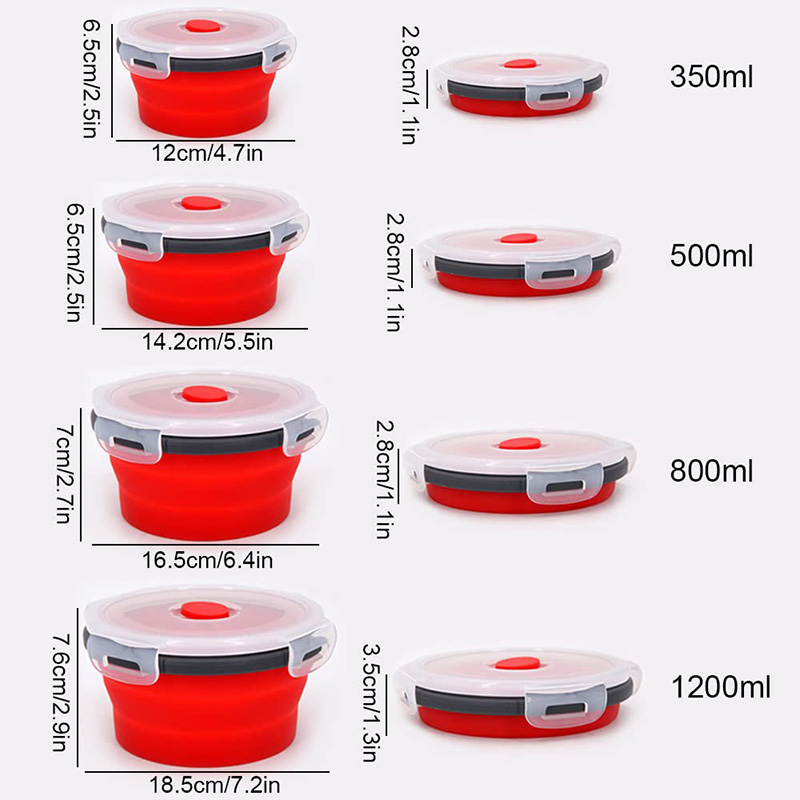 Collapsible Food Storage Conta - Meal Prep Chia Pudding recension och pris