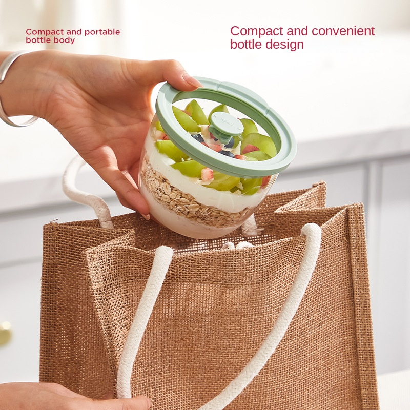 Glass Overnight Oats Container - Meal Prep Yogurt Parfait recension och pris