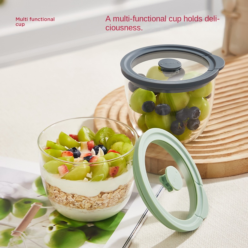 Glass Overnight Oats Container - Meal Prep Yogurt Parfait recension och pris