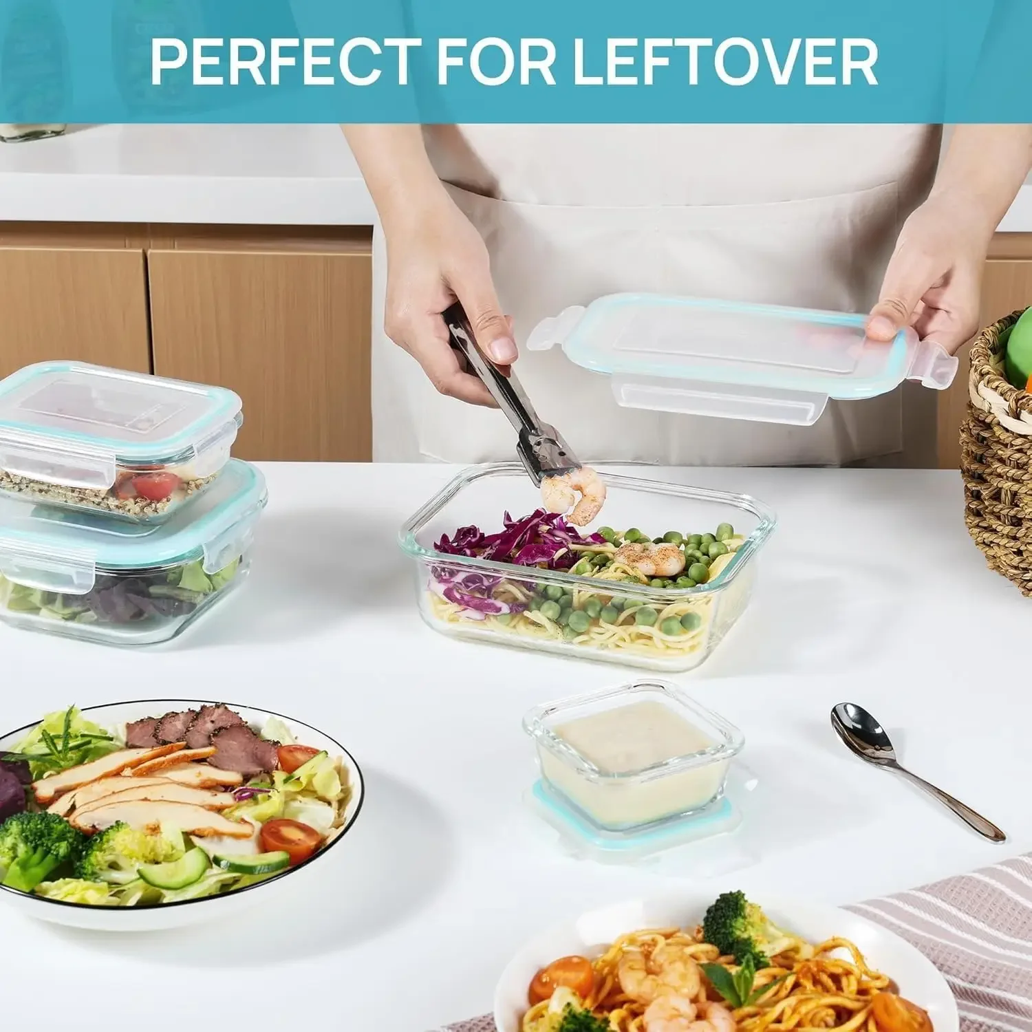 Glass Lunch Bento Box for Adul - Meal Prep Burrito recension och pris
