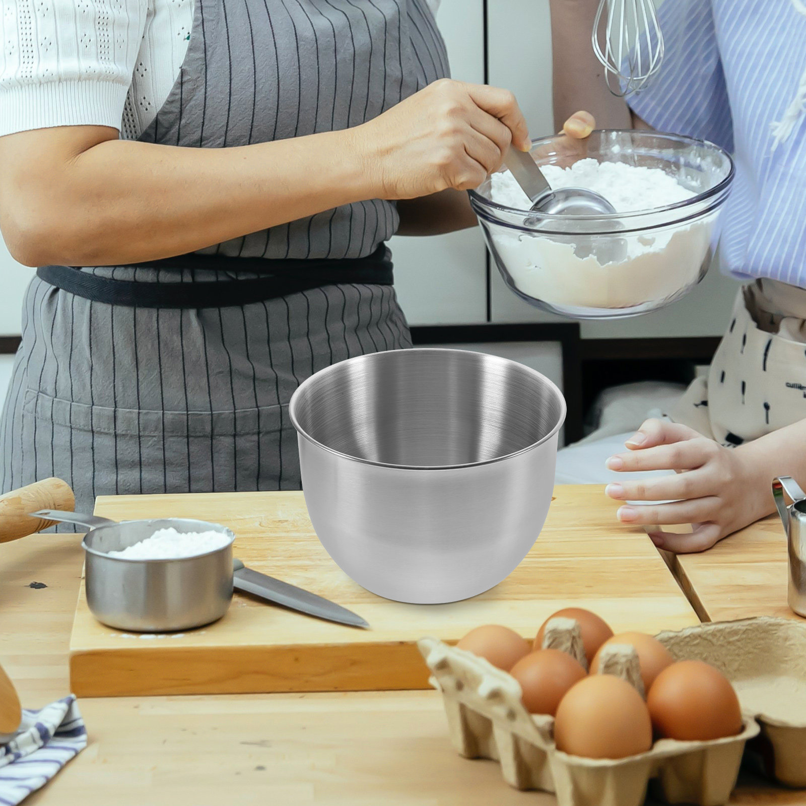 Deep Stainless Steel Mixing Bo - Meal Prep Food recension och pris