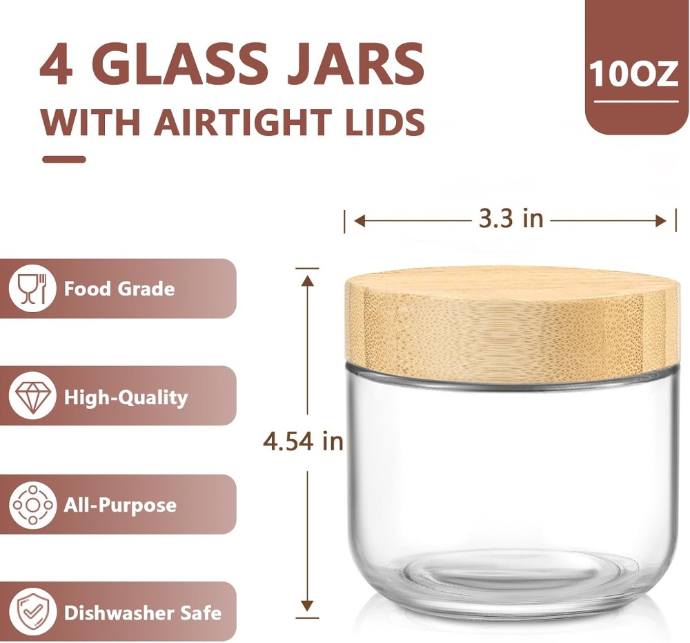 10 Oz Overnight Oats Container - Meal Prep Chia Pudding recension och pris